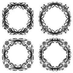 Dreamy and Classic Vintage Decorative Floral Border Vector Collection