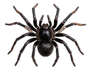 Obraz premium Realistic Black Spider with Hairy Legs and Shadow – Wildlife PNG.