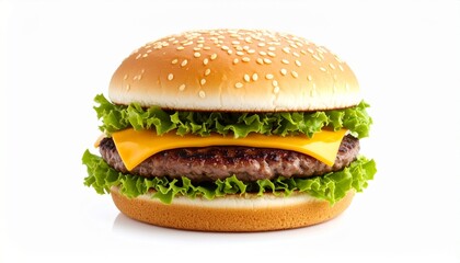 hamburger on a white background