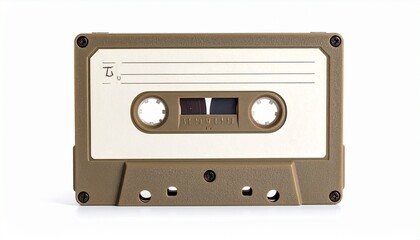 Fototapeta premium audio cassette isolated on white