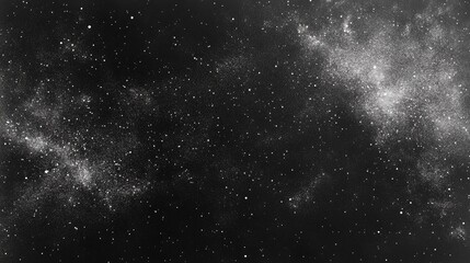 Naklejka premium Dark night sky with speckled light formations.