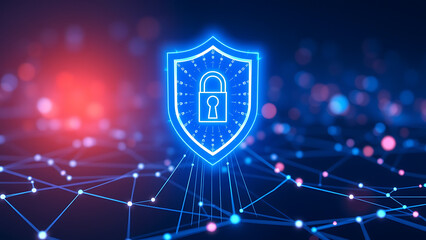 security shield with fiber optics background