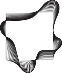 Square frame line halftone made of fluid blend effect