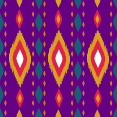 Beautiful Ikat seamless pattern design by geometric 