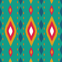 Beautiful Ikat seamless pattern design by geometric 