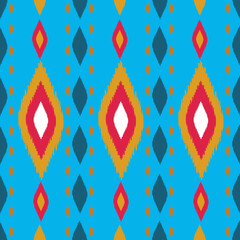 Beautiful Ikat seamless pattern design by geometric 