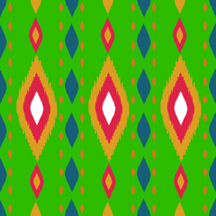 Beautiful Ikat seamless pattern design by geometric 