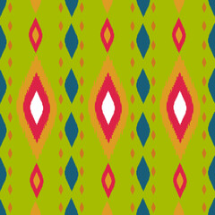 Beautiful Ikat seamless pattern design by geometric 