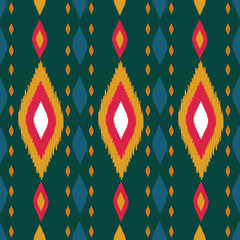 Beautiful Ikat seamless pattern design by geometric 