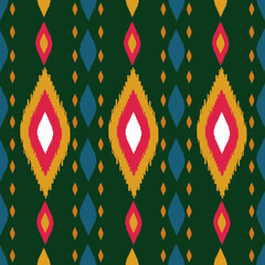 Beautiful Ikat seamless pattern design by geometric 