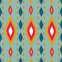 Beautiful Ikat seamless pattern design by geometric 