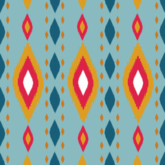 Beautiful Ikat seamless pattern design by geometric 