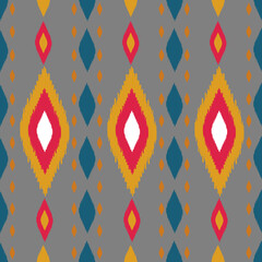 Beautiful Ikat seamless pattern design by geometric 