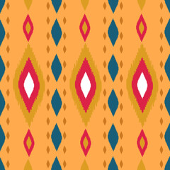 Beautiful Ikat seamless pattern design by geometric 
