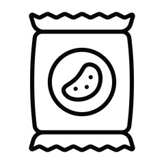 Simple Snack outline icon. The icon can be used for websites, print templates, presentation templates, illustrations, etc	
