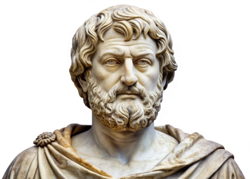 Aristotle isolated on white background