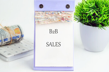 B2B SALES text. Business to Business or Business to Consumer