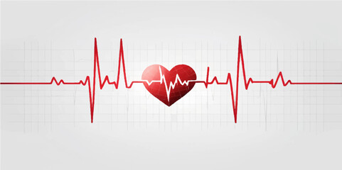 Fototapeta premium Medical monitor showing a graphic electrocardiogram of a heart's pulse, illustrating a healthy heartbeat wave