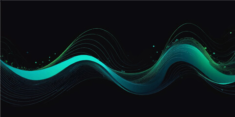 Abstract blue wave design with flowing lines and dynamic light effects, perfect for a modern technology or water-themed backdrop