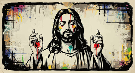 Obraz premium Jesus on the wall