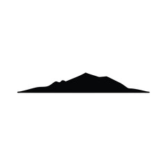 Majestic Mountain Silhouette Vector Illustration, EPS File