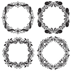 Hand-Drawn and Sophisticated Vintage Decorative Floral Border Vector Collection