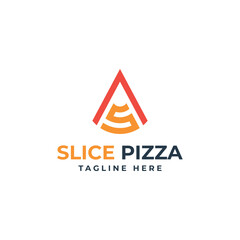 slice pizza letter mark logo s creative sign for food business 