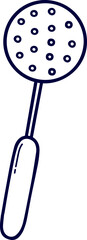 Line art Vector of a Kitchen strainer. Strainer Tool Flat Icon