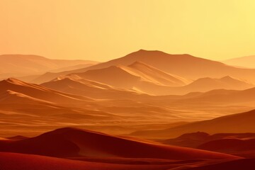 Naklejka premium sunset in the mountains