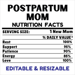 Postpartum Mom Nutrition Facts
