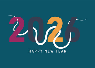 Stylish vector logo set featuring bold “2026” typography in black and white. Perfect for New Year celebration graphics, greeting cards, banners, event branding, and modern festive designs.
