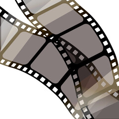 Set of vector film strips .Vector illustration of 10 EPS.stampunk style