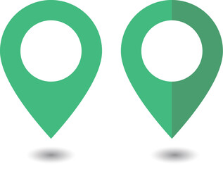 イラスト素材：マップのピン　セット　ベクター  pin point. pin location icons.