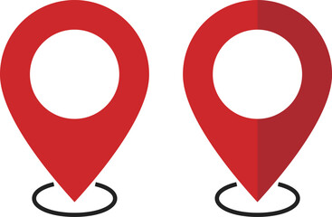 イラスト素材：マップのピン　セット　ベクター  pin point. pin location icons.