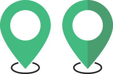 イラスト素材：マップのピン　セット　ベクター  pin point. pin location icons.