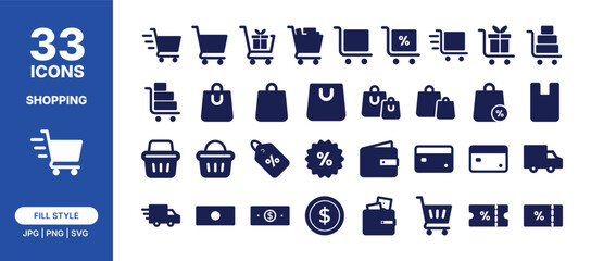 Shopping and E-commerce - Fill Icon Collection