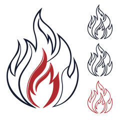 Printable Flame Icons for Crafts and Labels