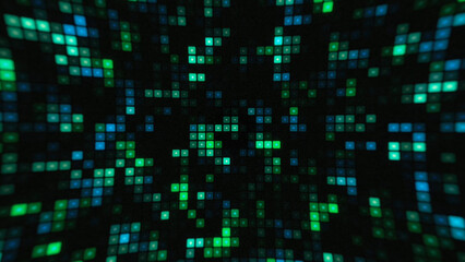 Abstract digital futuristic pixel blocks background 4k technology backdrop