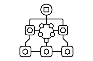 Social network man and woman vector icon for business communication and technology concepts
