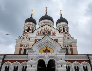 Alexander Nevsky Cathedral in old city of Tallinn, Estonia