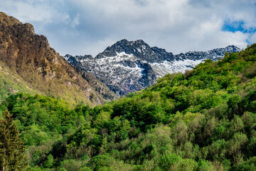 Paysage de montagne a Aulus les Bains