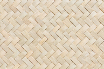 Reed weaving mat texture background with vintage style.