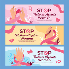 Women's Day Awareness Stop violence againts women banner