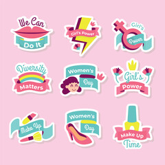 Women's Day Fun Sticker Collection