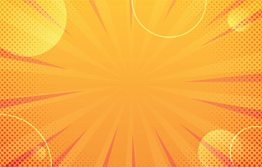 Yellow Background with halftone and zoom comic effect