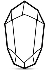 Crystal gemstone vector element