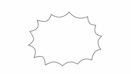 ギザギザ爆発吹き出しのイラスト