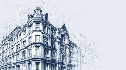 Detailed Architectural Blueprint of a Classic Building Design