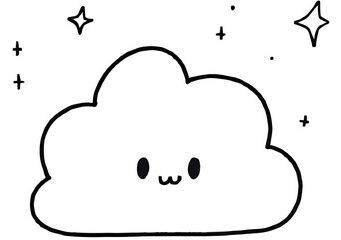 Funny cartoon cloud
