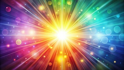 Vibrant colorful background with a soft warm light shining through it at the center